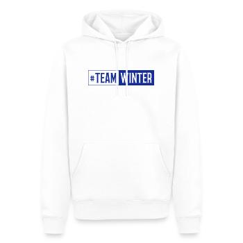 winter team - Männer Premium Bio Hoodie - Weiß - Vorne - Nico (187cm)