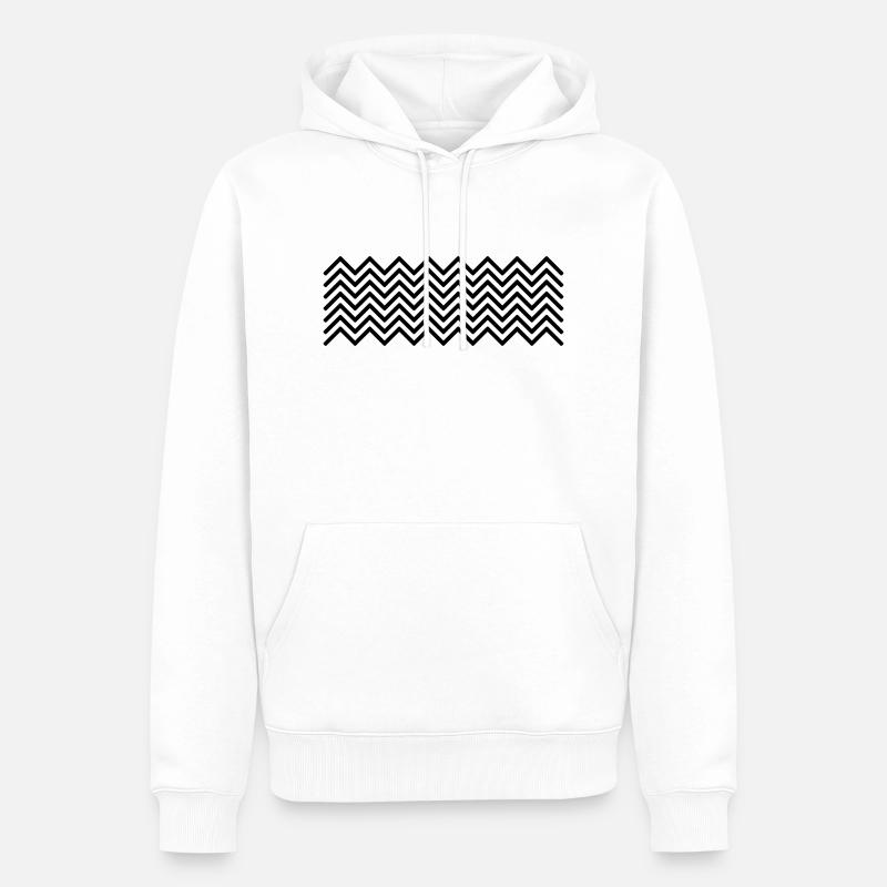 Modèle de vagues - Sweat à capuche Premium bio Homme - blanc