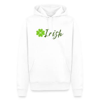 Irlandais avec Shamrock - St. Patrick Day - Sweat à capuche Premium bio Homme - blanc - Devant - Nico (187cm)