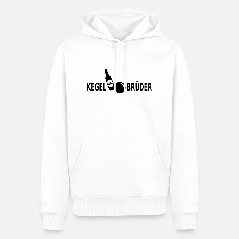 Kegelbrüder Bier - Männer Premium Bio Hoodie - Weiß