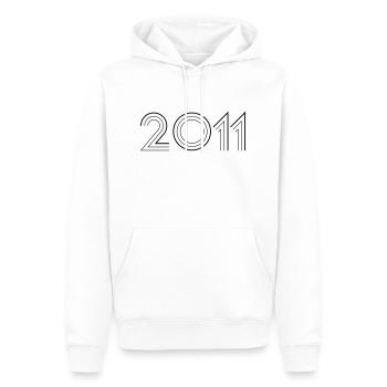 2011 - Männer Premium Bio Hoodie - Weiß - Vorne - Nico (187cm)