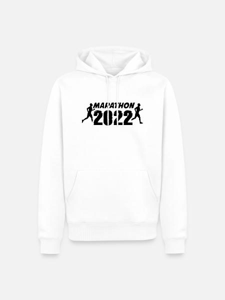 Marathon 2022 - Männer Premium Bio Hoodie - Weiß