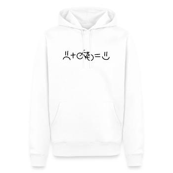 Radfahren glücklich Fahrrad Radfahrer Geschenkidee - Männer Premium Bio Hoodie - Weiß - Vorne - Nico (187cm)