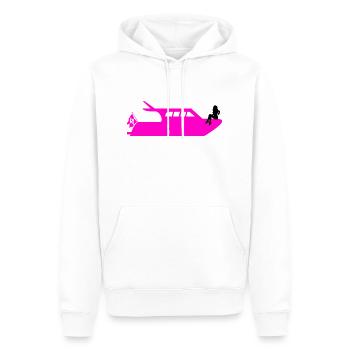 Bateau - Sweat à capuche Premium bio Homme - blanc - Devant - Nico (187cm)