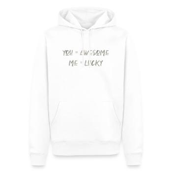vous êtes génial amour Saint-Valentin en disant police - Sweat à capuche Premium bio Homme - blanc - Devant - Nico (187cm)