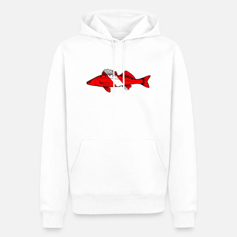 Zander par Scuba.Style - Sweat à capuche Premium bio Homme - blanc
