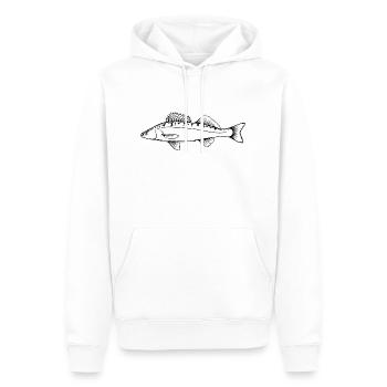 Zander Outline par Scuba.Style - Sweat à capuche Premium bio Homme - blanc - Devant - Nico (187cm)