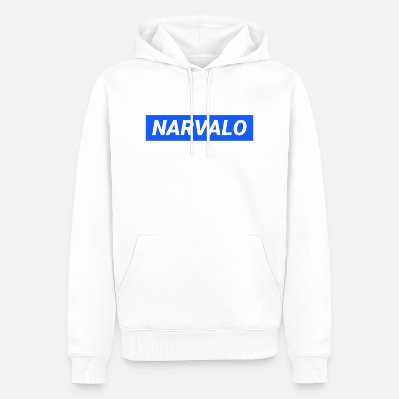 Narvalo Grenoble - Männer Premium Bio Hoodie - Weiß