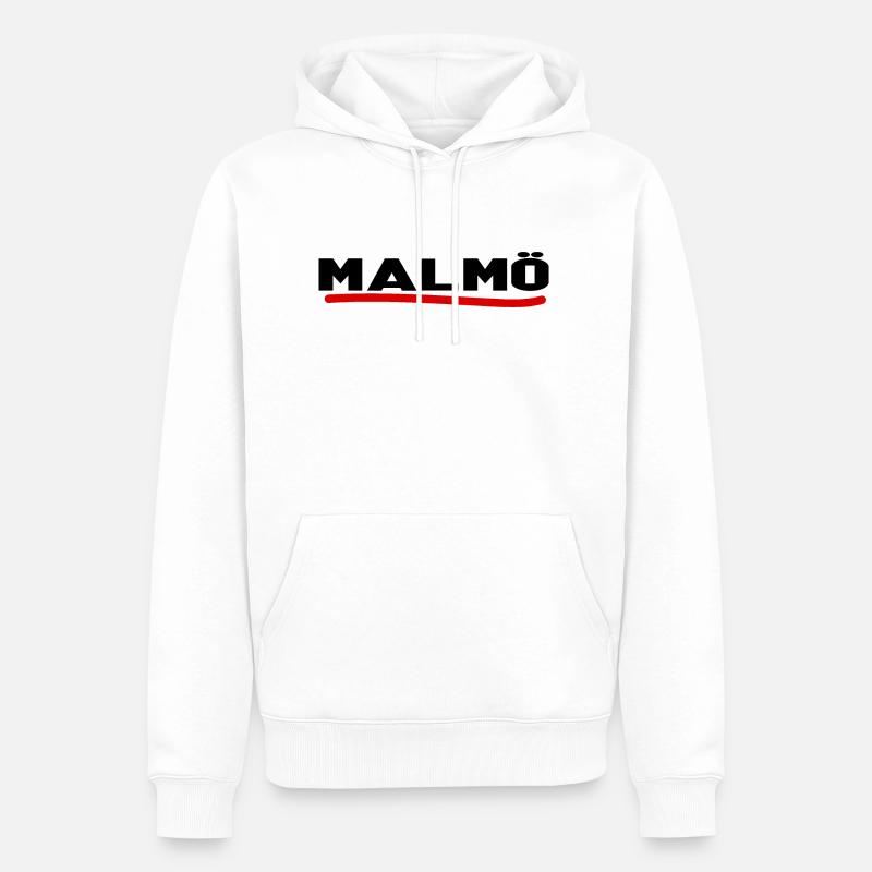 Malmo - Sweat à capuche Premium bio Homme - blanc