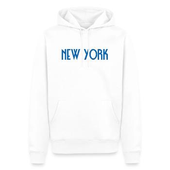 New York - Sweat à capuche Premium bio Homme - blanc - Devant - Nico (187cm)