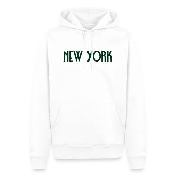 New York - Sweat à capuche Premium bio Homme - blanc - Devant - Nico (187cm)