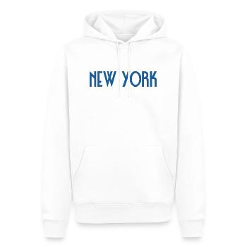 New York - Sweat à capuche Premium bio Homme - blanc - Devant - Nico (187cm)