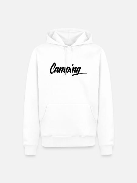 Camping Team - Men’s Premium Organic Hoodie - white