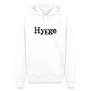 Hygge - Dänische Tradition - Lebensgefühl - Nett - Männer Premium Bio Hoodie - Weiß - Vorne - Nico (187cm)