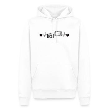 Fotograf lustig Fotografieren Kamera Fotografen - Männer Premium Bio Hoodie - Weiß - Vorne - Nico (187cm)