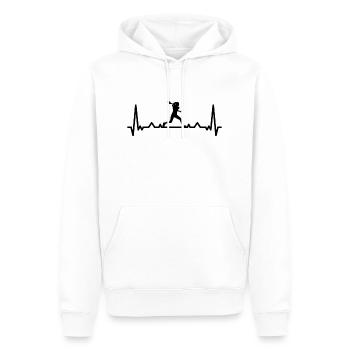 Heartbeat and Tennis - - Men’s Premium Organic Hoodie - white - Front - Nico (187cm)