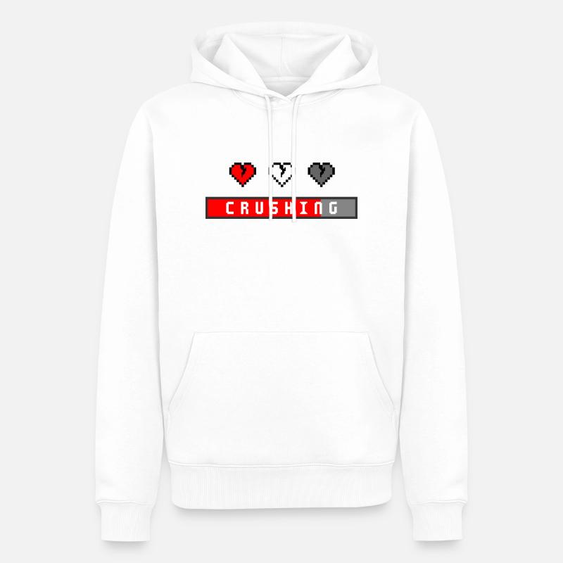Écrasant - Sweat à capuche Premium bio Homme - blanc