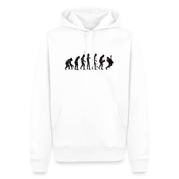 Guitariste Groupe Musique Guitare Musiciens Guitariste - Sweat à capuche Premium bio Homme - blanc - Devant - Nico (187cm)