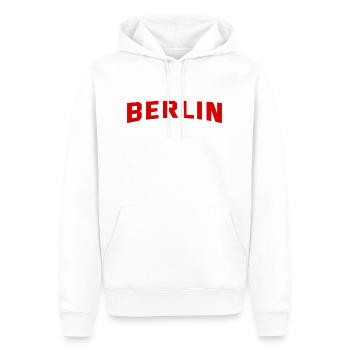 Berlin - Capitale - Allemagne - Allemagne - Sweat à capuche Premium bio Homme - blanc - Devant - Nico (187cm)