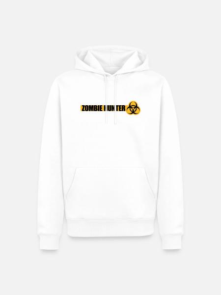zombie hunter Halloween Quote - Men’s Premium Organic Hoodie - white