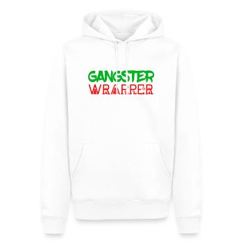 Gangster Wrapper - Männer Premium Bio Hoodie - Weiß - Vorne - Nico (187cm)