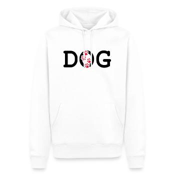 Dog - Männer Premium Bio Hoodie - Weiß - Vorne - Nico (187cm)
