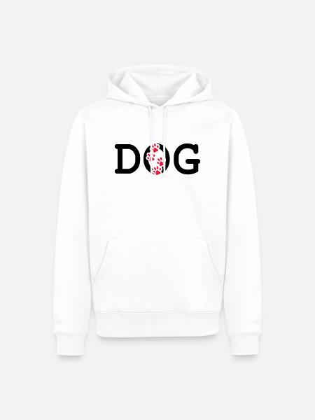 Dog - Männer Premium Bio Hoodie - Weiß