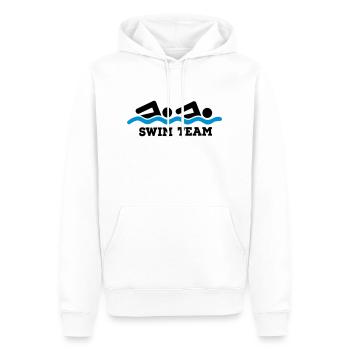 schwimmen - Männer Premium Bio Hoodie - Weiß - Vorne - Nico (187cm)
