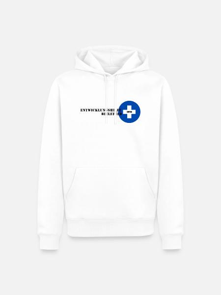 Entwicklungshilfe Bielefeld - Männer Premium Bio Hoodie - Weiß