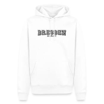Dresden - Männer Premium Bio Hoodie - Weiß - Vorne - Nico (187cm)