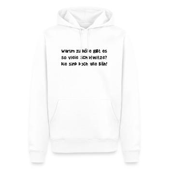 Schaf I Schafe I Witz I Witze I coole Sprüche - Männer Premium Bio Hoodie - Weiß - Vorne - Nico (187cm)