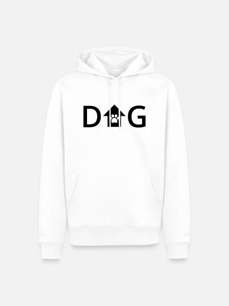 Hund Dog - Männer Premium Bio Hoodie - Weiß