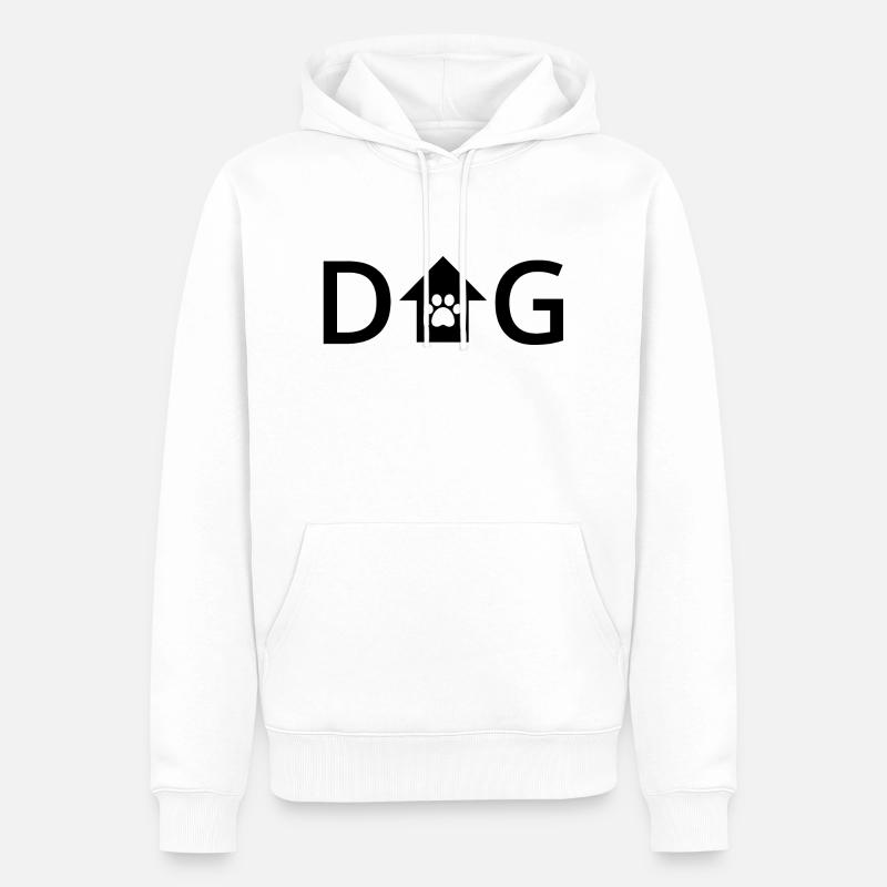 Hund Dog - Männer Premium Bio Hoodie - Weiß