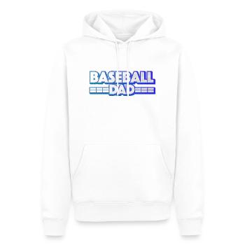 Baseball Dad - Papa Lustig - Männer Premium Bio Hoodie - Weiß - Vorne - Nico (187cm)