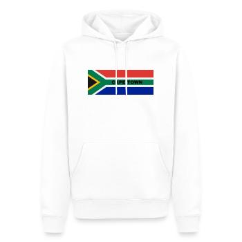 Le Cap dans le drapeau sud-africain - Sweat à capuche Premium bio Homme - blanc - Devant - Nico (187cm)