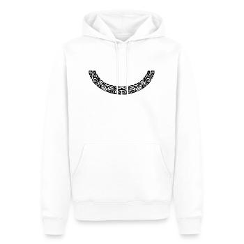 collier maori18 noir - Sweat à capuche Premium bio Homme - blanc - Devant - Nico (187cm)