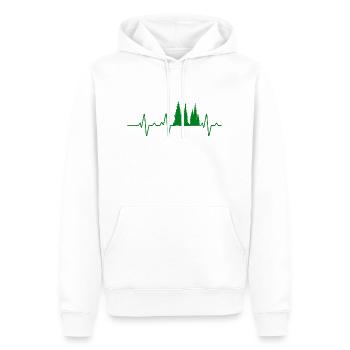 Wald Herzschlag Baum Natur - Männer Premium Bio Hoodie - Weiß - Vorne - Nico (187cm)