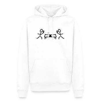 Tischtennis Platte und Schläger - Männer Premium Bio Hoodie - Weiß - Vorne - Nico (187cm)