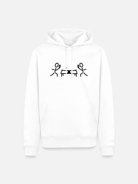 Table tennis table and rackets - Men’s Premium Organic Hoodie - white