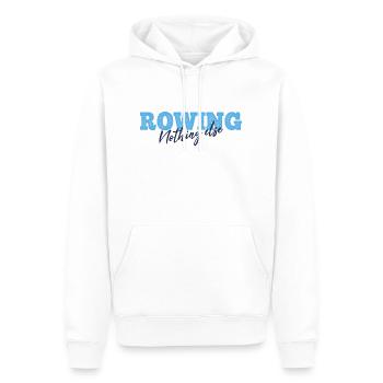 Rowing Nothing Else Slogan - Rameur - Aviron - Sweat à capuche Premium bio Homme - blanc - Devant - Nico (187cm)