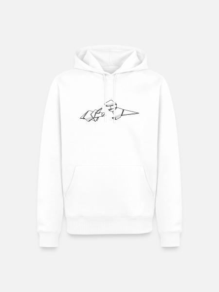 Dino Friends - Men’s Premium Organic Hoodie - white