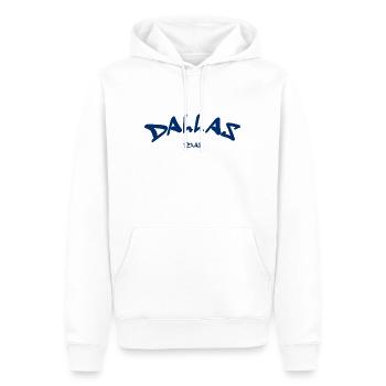 Dallas - Texas - USA - Amerika - Männer Premium Bio Hoodie - Weiß - Vorne - Nico (187cm)