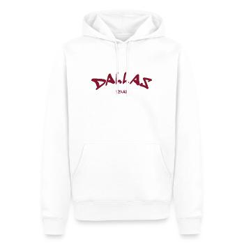Dallas - Texas - USA - Amerika - Männer Premium Bio Hoodie - Weiß - Vorne - Nico (187cm)