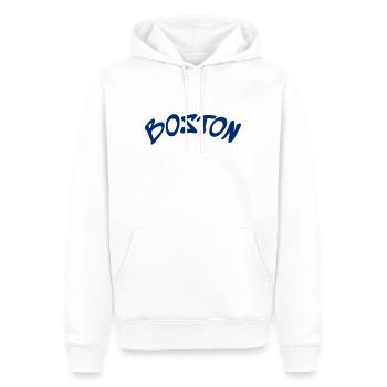Boston - Massachusetts - USA - Amerika - Männer Premium Bio Hoodie - Weiß - Vorne - Nico (187cm)