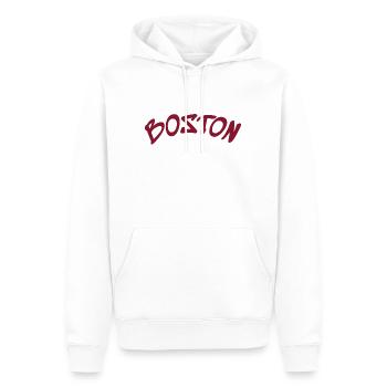 Boston - Massachusetts - USA - Amerika - Männer Premium Bio Hoodie - Weiß - Vorne - Nico (187cm)