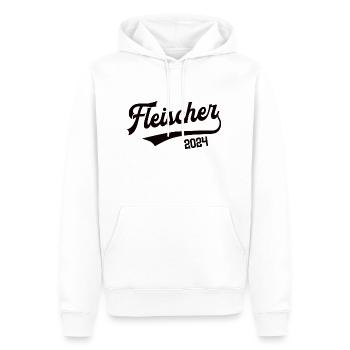 Fleischer 2024 Beruf Fleischerei Metzger Meister - Männer Premium Bio Hoodie - Weiß - Vorne - Nico (187cm)