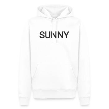 Ensoleillé - Sweat à capuche Premium bio Homme - blanc - Devant - Nico (187cm)