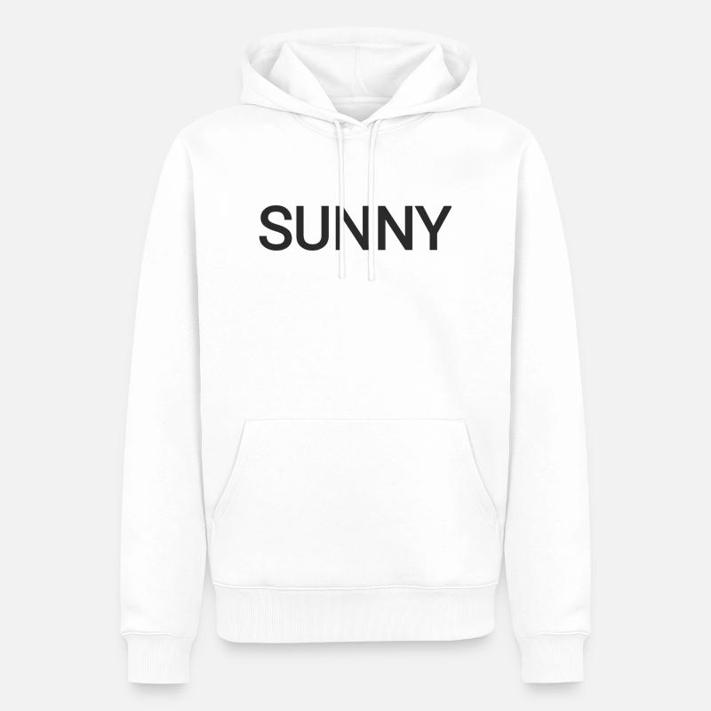 Sunny - Männer Premium Bio Hoodie - Weiß