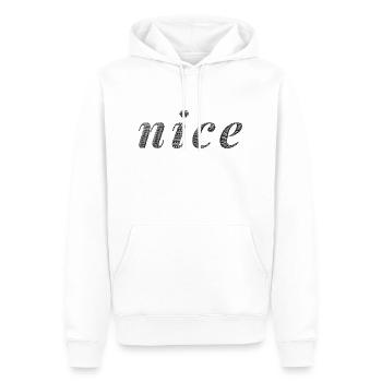 gentil - Sweat à capuche Premium bio Homme - blanc - Devant - Nico (187cm)