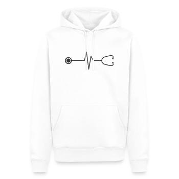 Herzschlag Doktor Arzt - Männer Premium Bio Hoodie - Weiß - Vorne - Nico (187cm)